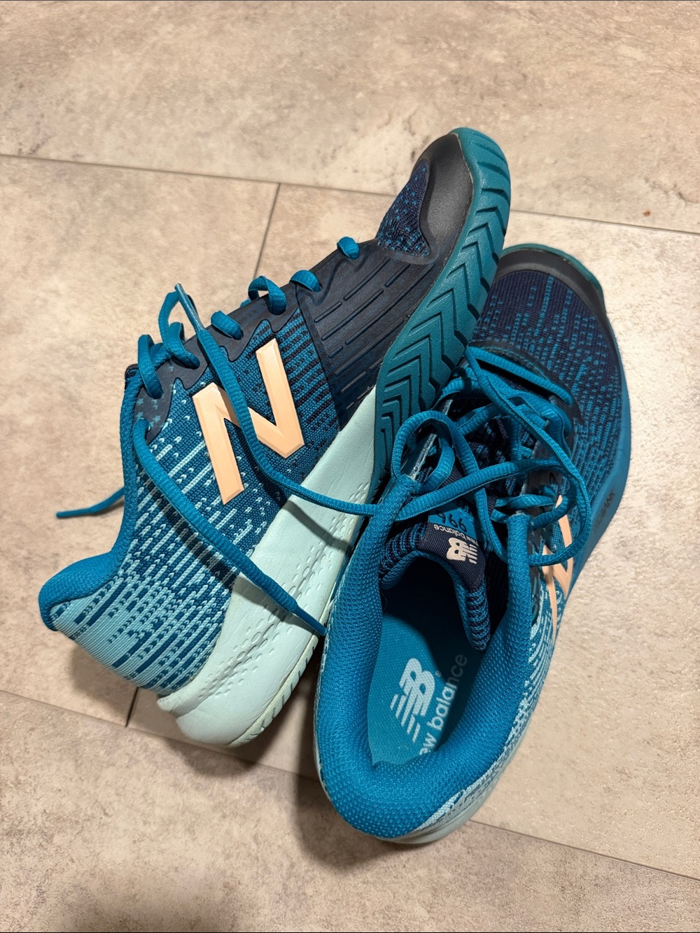 New Balance Teal & Navy Women’s Tennis Court Shoes